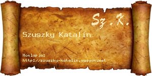 Szuszky Katalin névjegykártya