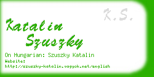 katalin szuszky business card